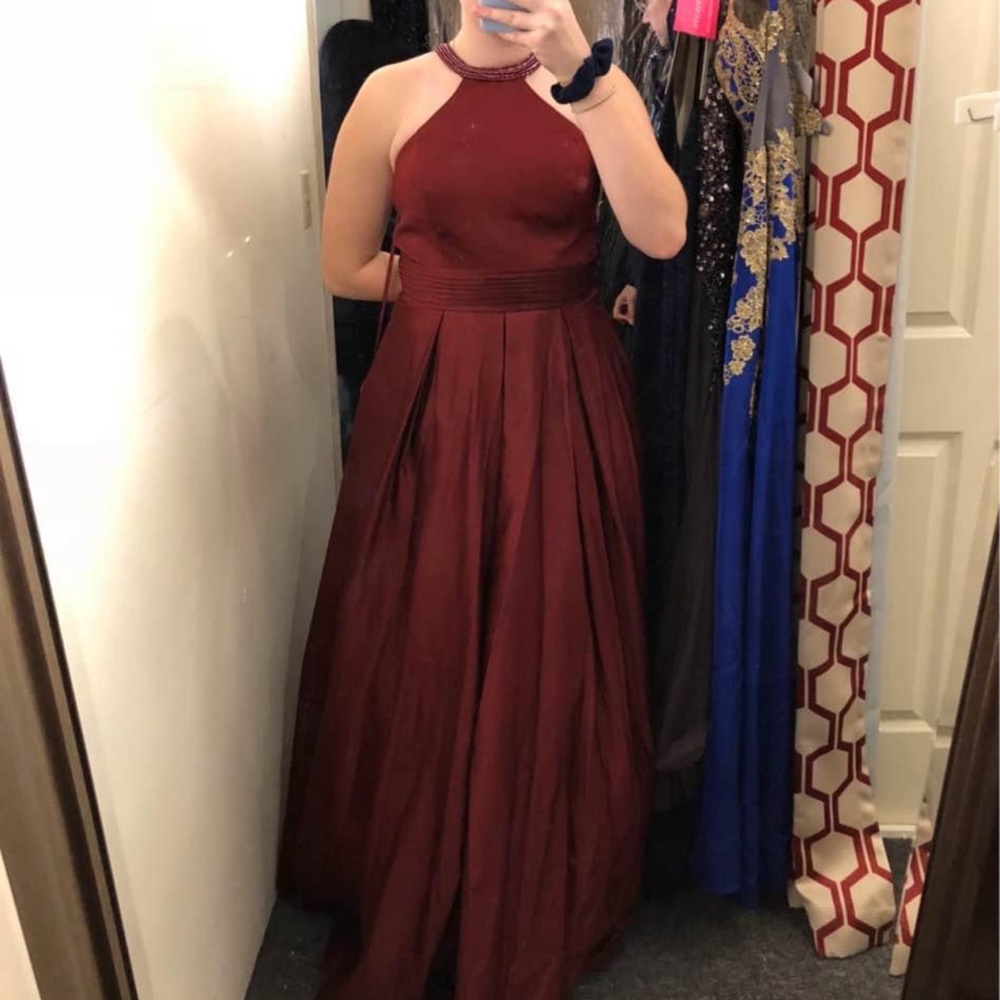 Maroon Prom Dress Size 10